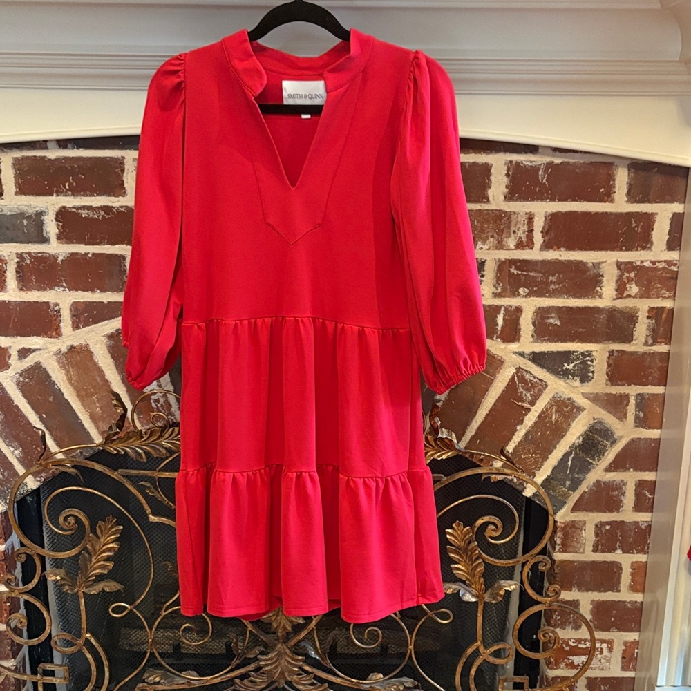 Smith & Quinn Red Tory Ponte Mini Dress